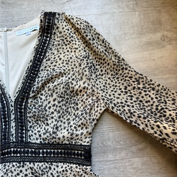 Baltic Born Cha Cha Leopard Print Long Sleeves Maxi Dress Size L - Picture 6 of 14